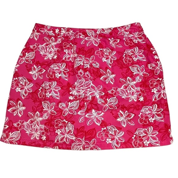 Crazy Horse A Liz Claiborne Co. 100% Cotton Pink/Red Floral Skort Skirt - Picture 2 of 14